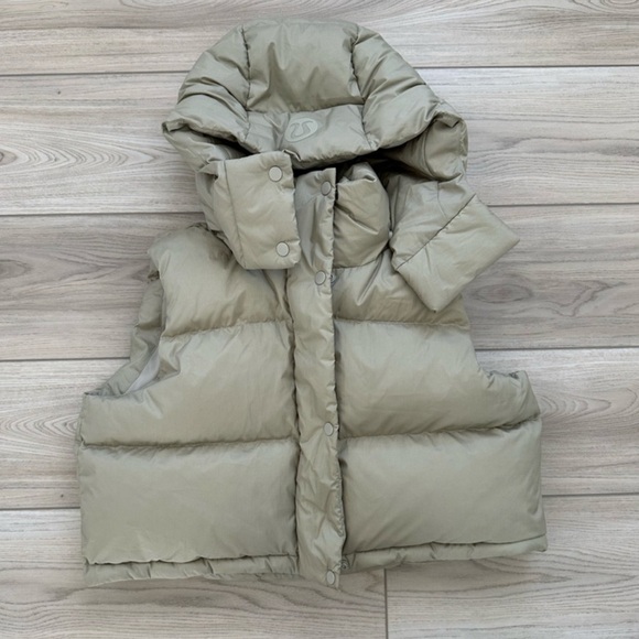 LULULEMON Wunder Puff Super-Cropped Vest Heathered Raw Linen - Picture 11 of 14